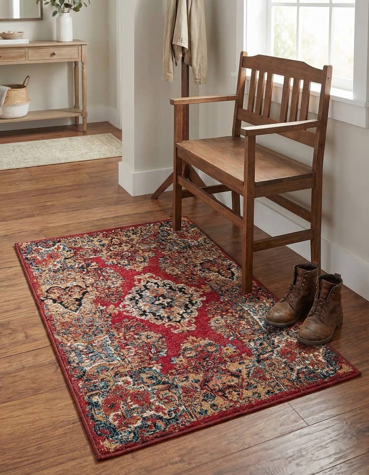 Detail image of 2' x 3' Easy-Clean Traditional Indoor / Outdoor Rug