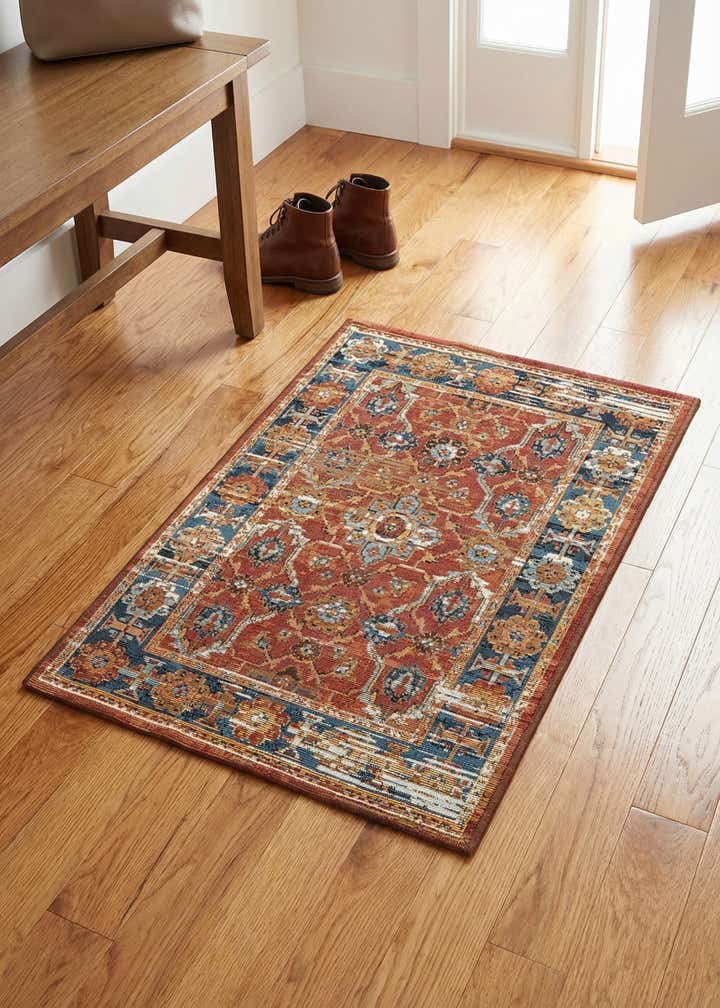 2' x 3' Easy-Clean Traditional Indoor / Outdoor Rug