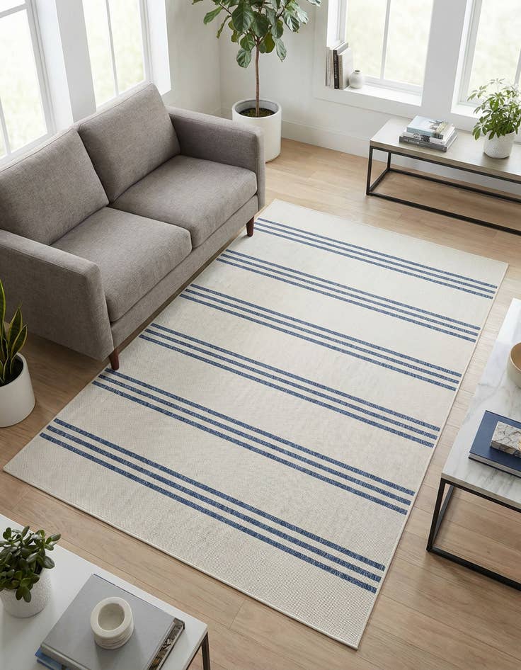 Detail image of 5' 3 x 8'  Washable Jill Zarin Anguilla Indoor / Outdoor Rug