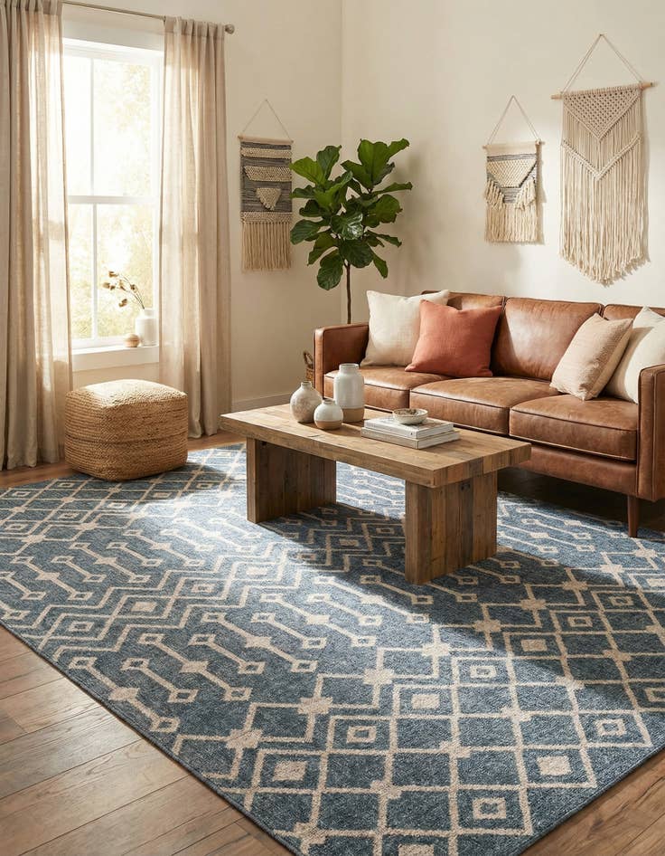 Detail image of 7' 10 x 10' Eco Trellis Rug