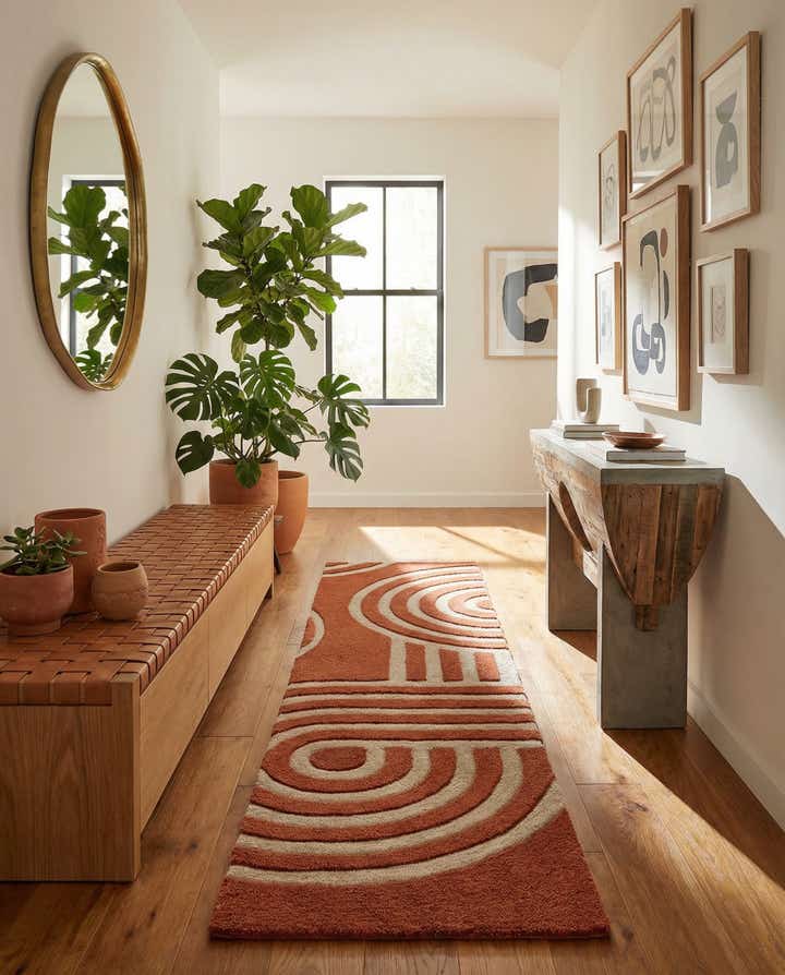 2' x 8' Handtufted Wool Runner Rug