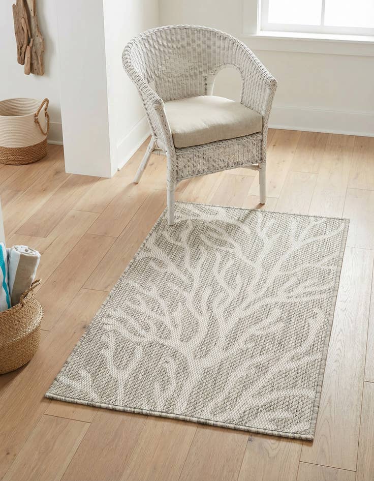 Detail image of 2' x 3'  Washable Coastal Indoor / Outdoor Rug
