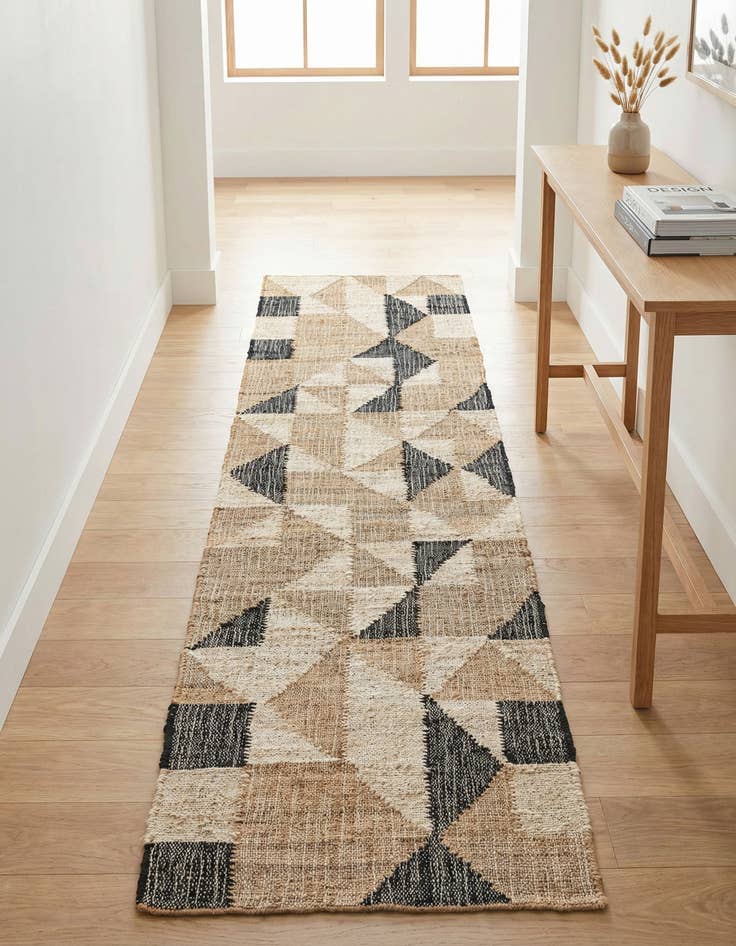 Detail image of 2' x 8' Hand Woven Kala Handwoven Jute Runner Rug