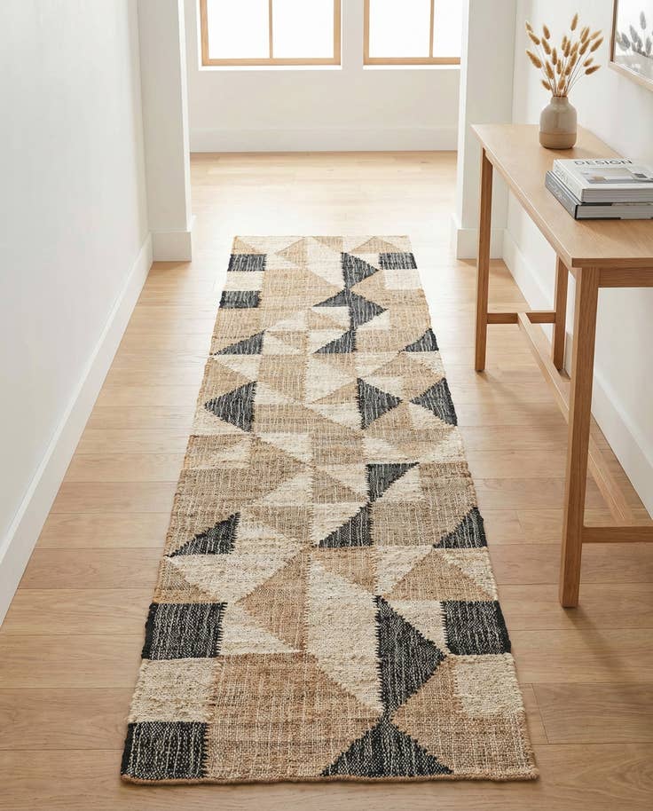 Detail image of 2' x 8' Hand Woven Kala Handwoven Jute Runner Rug