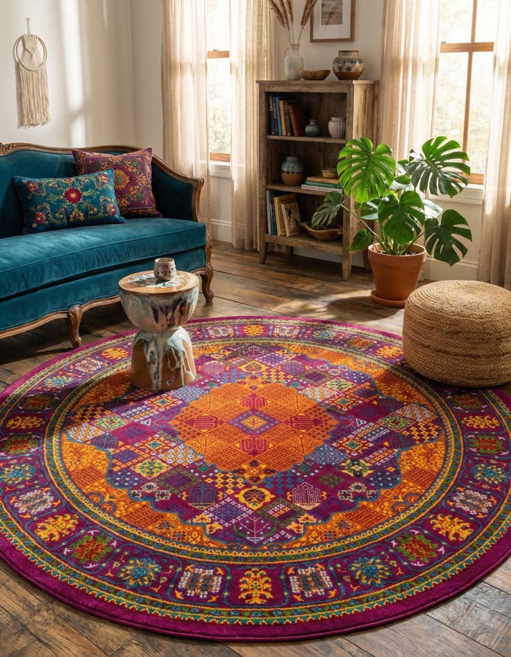 Detail image of 7' 10 x 7' 10 Calypso Round Rug