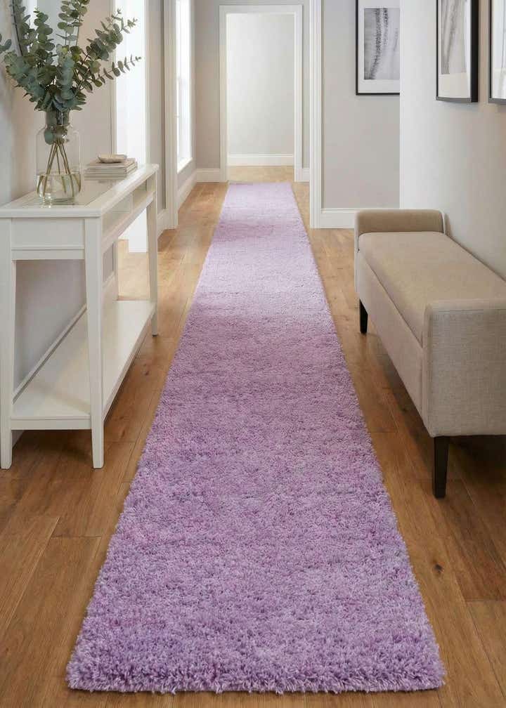 2' 7 x 16' 5 Solid Shag Runner Rug