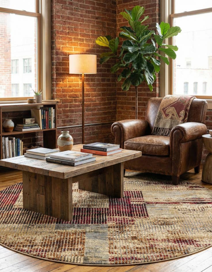 Detail image of 7' x 7' Saturn Round Rug