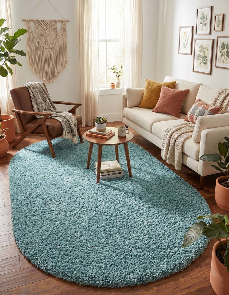 Detail image of 5' 3 x 8' Zermatt Shag Oval Rug