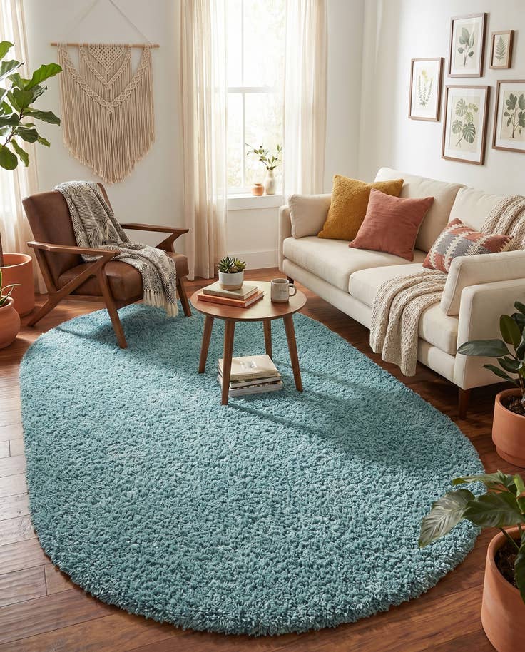Detail image of 5' 3 x 8' Zermatt Shag Oval Rug