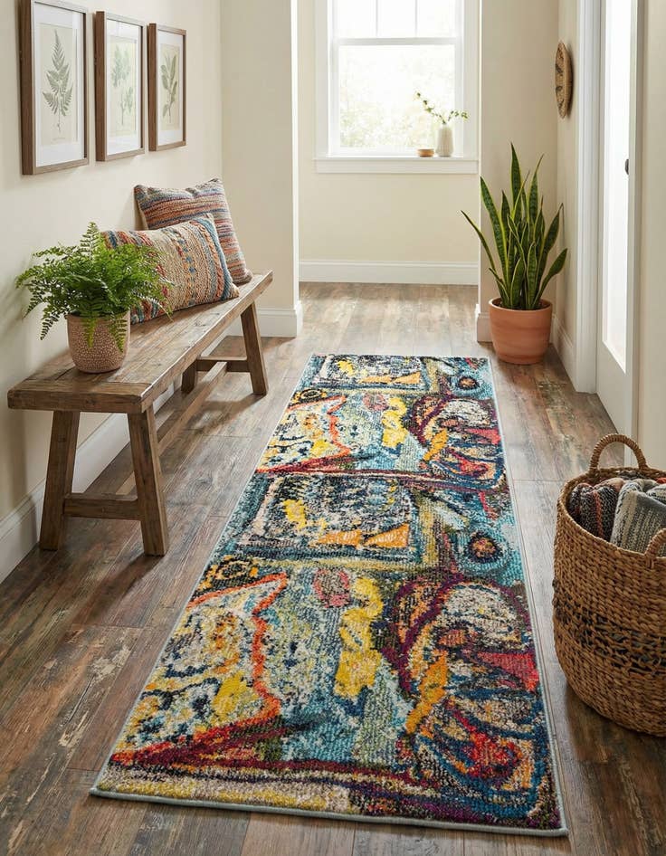 Detail image of  2' x 6'  Washable Haerfest Runner Rug