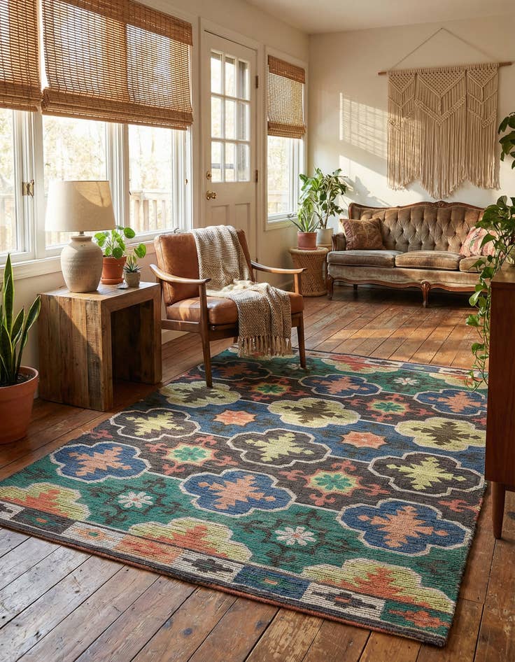 Detail image of 7' 10 x 10' Chenille Jute Rug