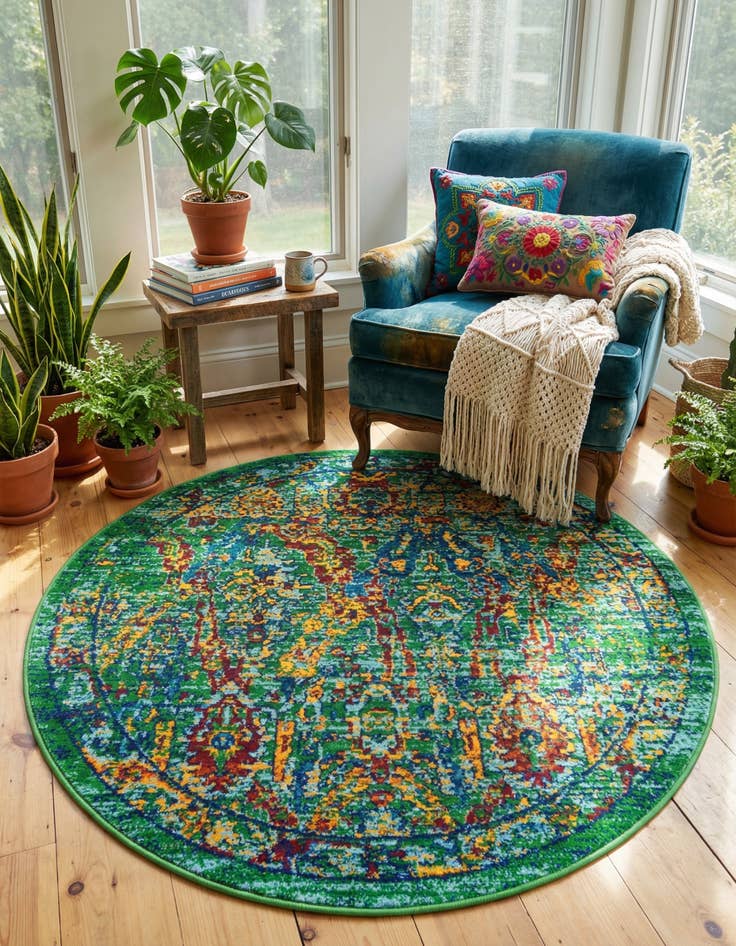 Detail image of 4' x 4' Calypso Round Rug