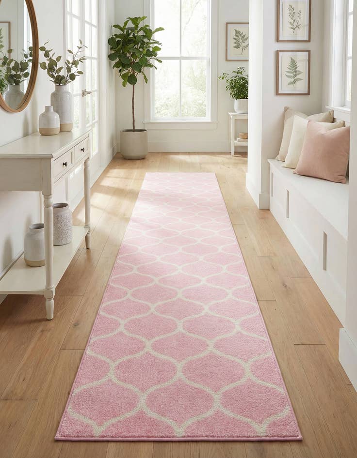 Detail image of 2' x 13' Trellis Frieze Runner Rug