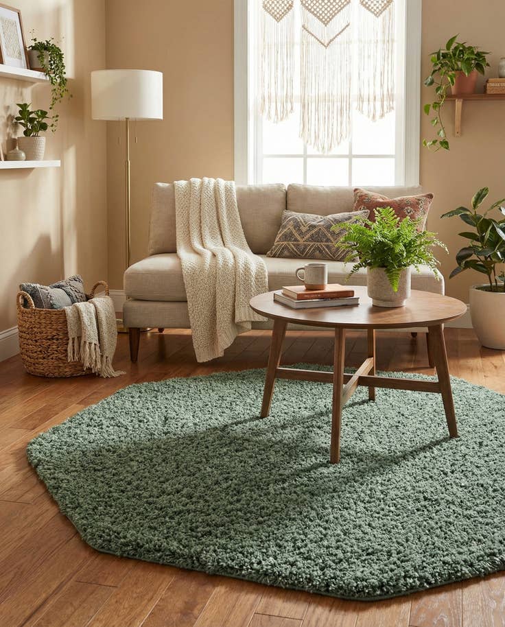 Detail image of 4' x 4' Everyday Shag Octagon Rug