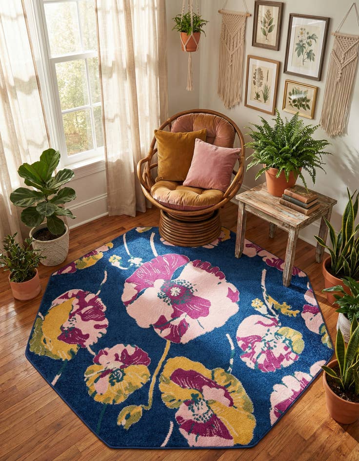 Detail image of 7' x 7' Bloom Octagon Rug
