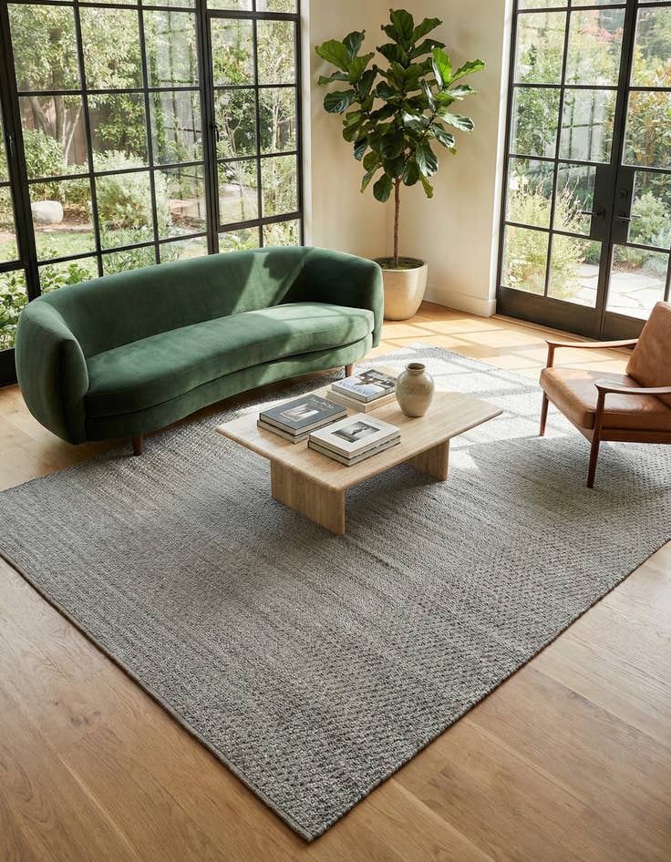 Detail image of 10' x 14' 1 Hand Woven Lattice Wool Rug