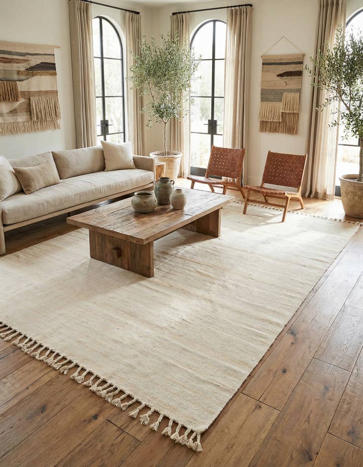 Detail image of 10' x 14' 1 Hand Woven Chindi Cotton Rug