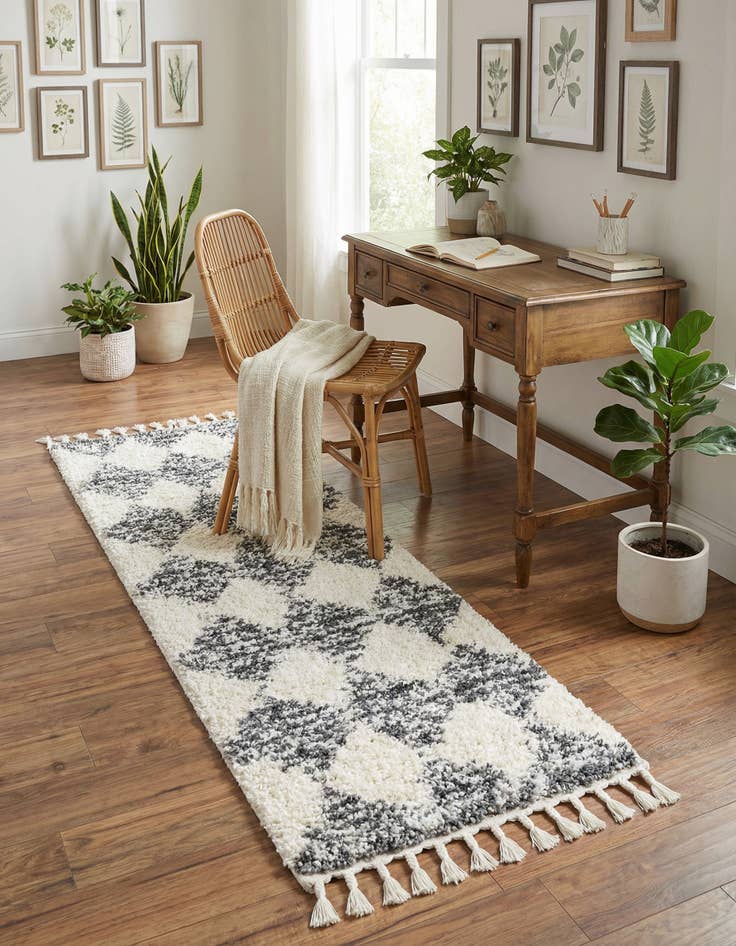 Detail image of 2' x 6' Serenity Shag Runner Rug