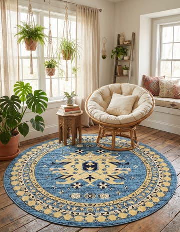 7' 10 x 7' 10 Heris Round Rug