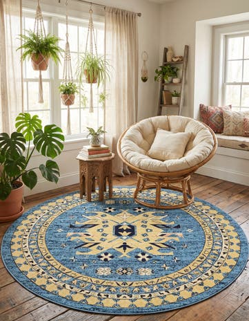 7' 10 x 7' 10 Heris Round Rug