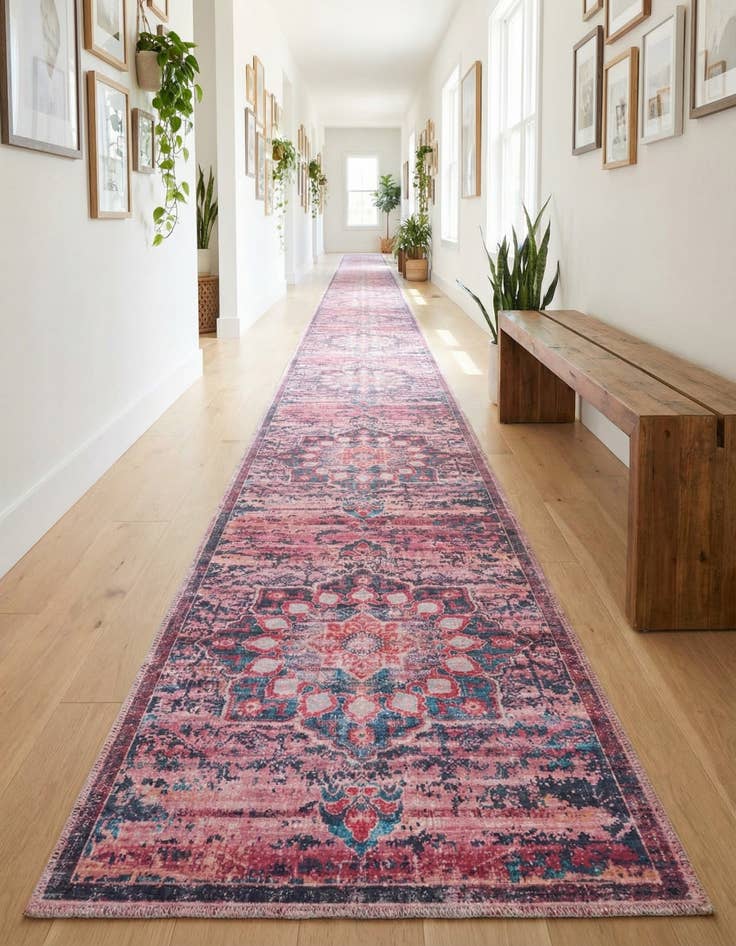 Detail image of 2' x 13'  Washable Renaissance Runner Rug