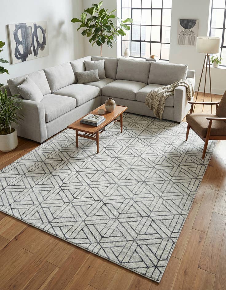 Detail image of 9' 10 x 14' Lattice Trellis Rug