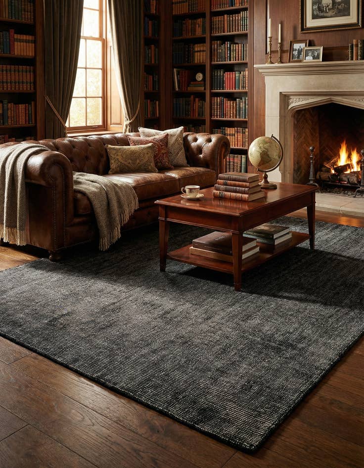 Detail image of 7' 1 x 10'  Hand Woven Jill Zarin English Manor Farmhouse Wool Rug