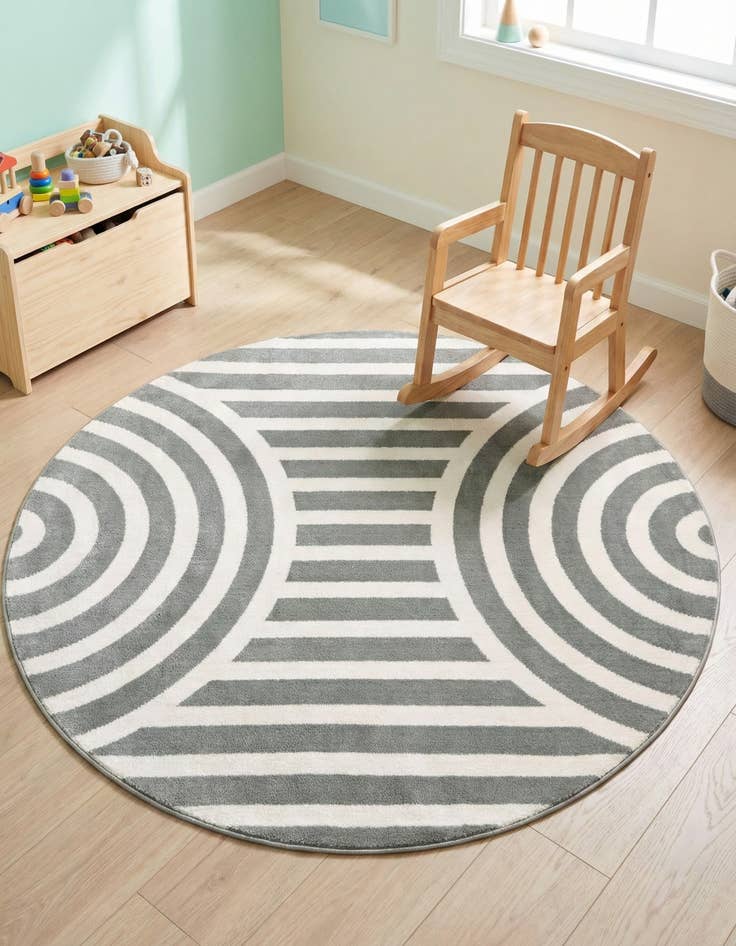 Detail image of 4' x 4' Whimsy Kids Round Rug