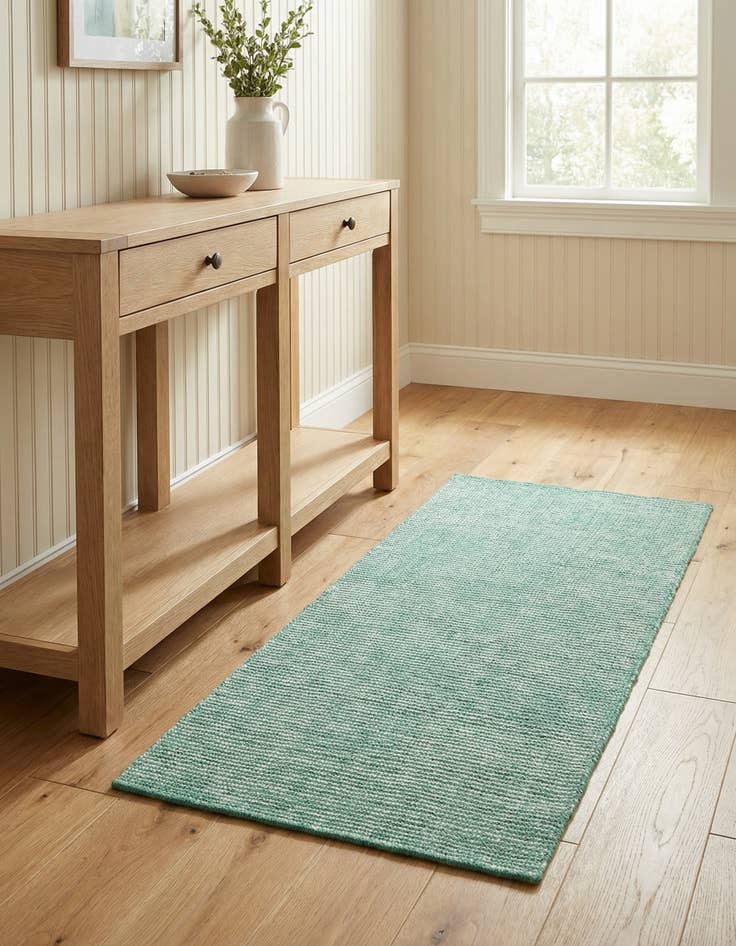 Detail image of 2' x 4' 1  Hand Woven Jill Zarin English Manor Farmhouse Wool Runner Rug