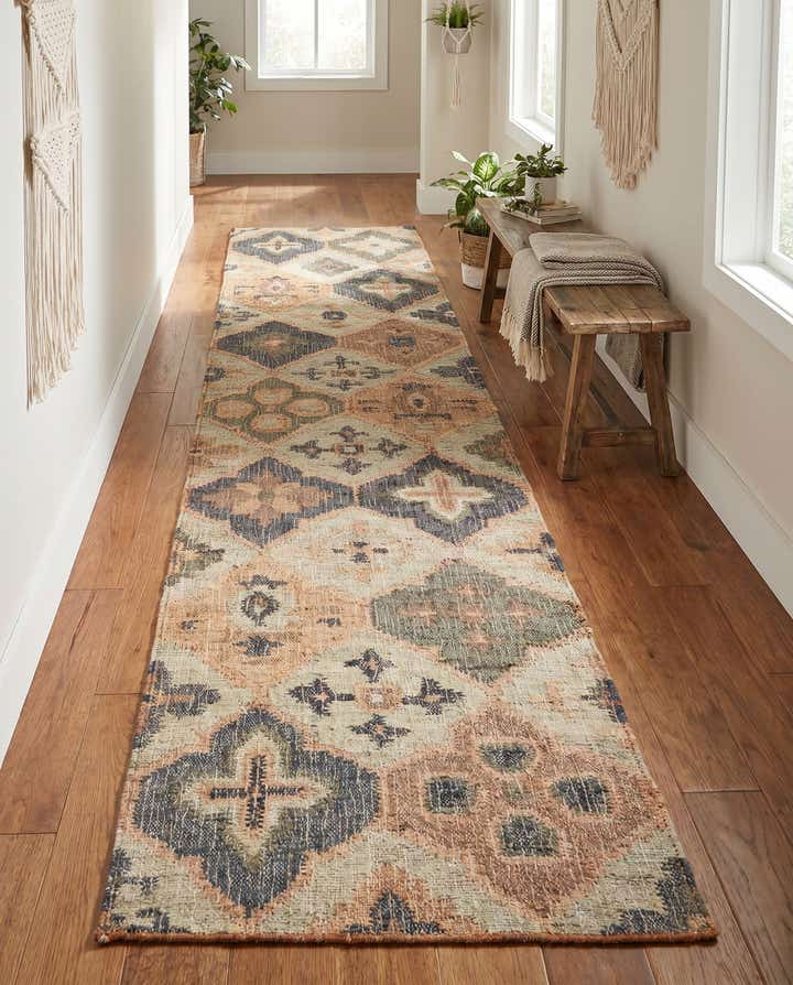 2' 7 x 12' Hand Woven Kala Handwoven Jute Runner Rug