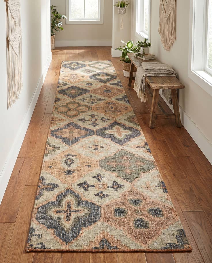 Detail image of 2' 7 x 12' Hand Woven Kala Handwoven Jute Runner Rug