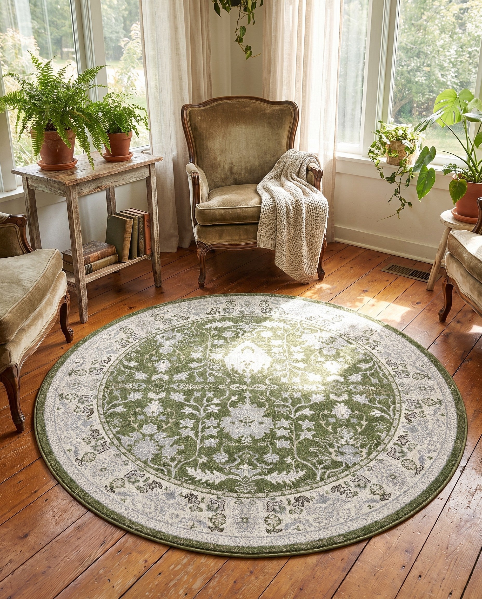 5' 3 x 5' 3 Kamala Washable Round Rug