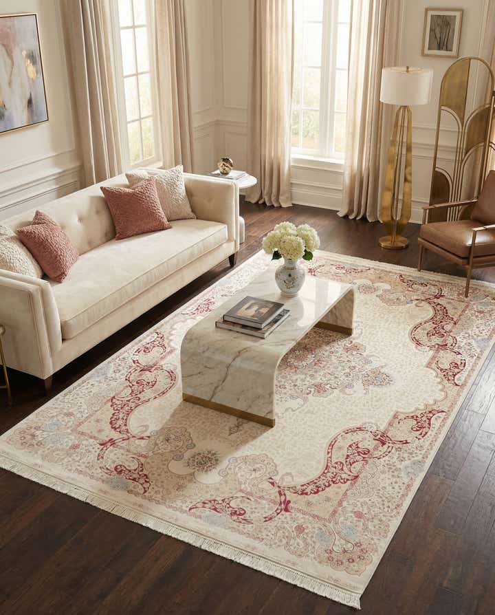 5' x 7' 5 Qom Bamboo Silk Rug