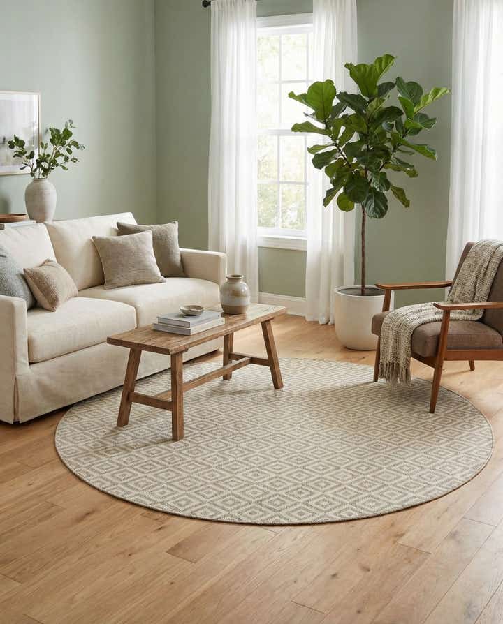 6' 7 x 6' 7 Easy-Clean Jill Zarin Costa Rica Indoor / Outdoor Round Rug