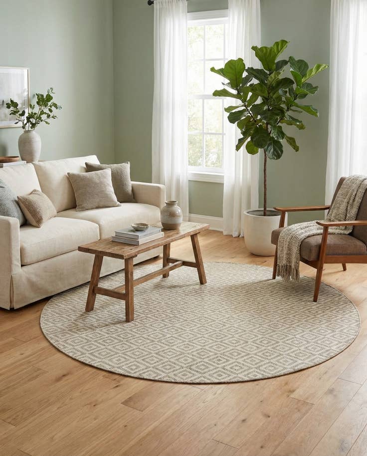 Detail image of 6' 7 x 6' 7 Easy-Clean Jill Zarin Costa Rica Indoor / Outdoor Round Rug