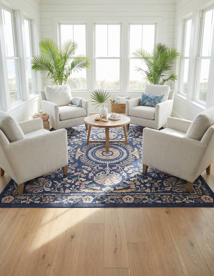 Detail image of 8' x 8' Blossom Square Rug