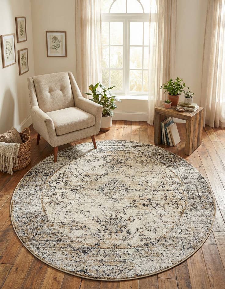 Detail image of 5' x 5' Charlotte Round Rug