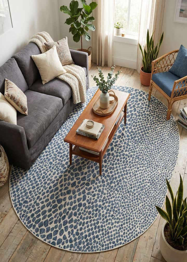 7' 10 x 10' Easy-Clean Jill Zarin Cape Town Indoor / Outdoor Oval Rug