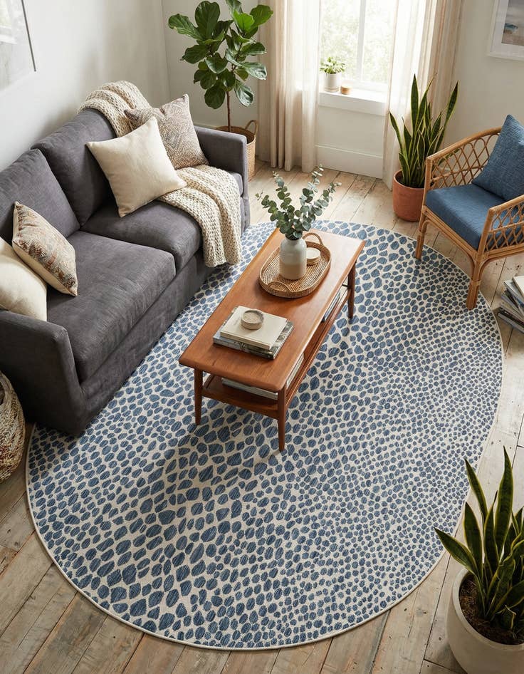 Detail image of 7' 10 x 10' Easy-Clean Jill Zarin Cape Town Indoor / Outdoor Oval Rug