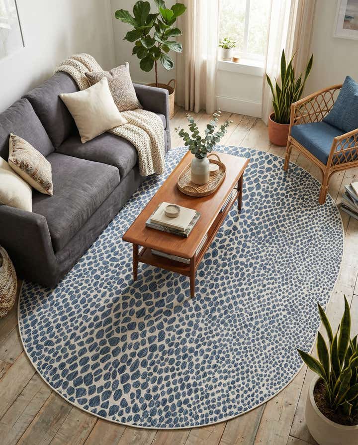 7' 10 x 10' Easy-Clean Jill Zarin Cape Town Indoor / Outdoor Oval Rug
