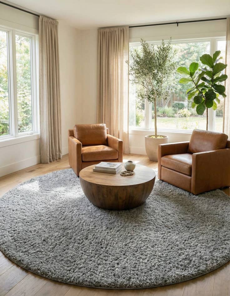 Detail image of 12' 4 x 12' 4 Everyday Shag Round Rug