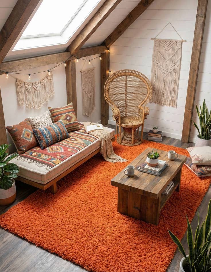 Detail image of 7' x 10' Solid Shag Rug