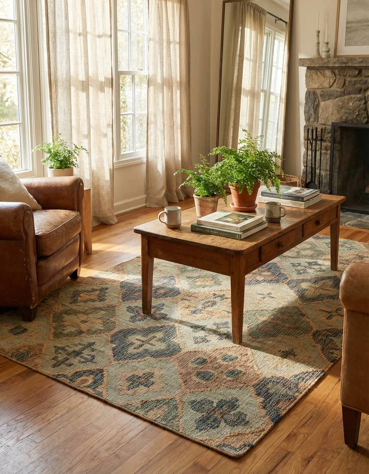 Detail image of 5' 1 x 8' Hand Woven Kala Handwoven Jute Rug