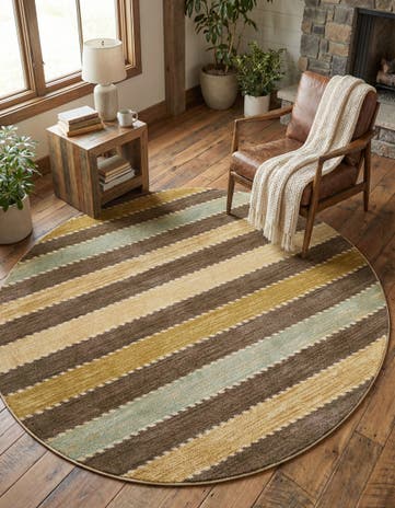 6' x 6' Kashkuli Gabbeh Round Rug