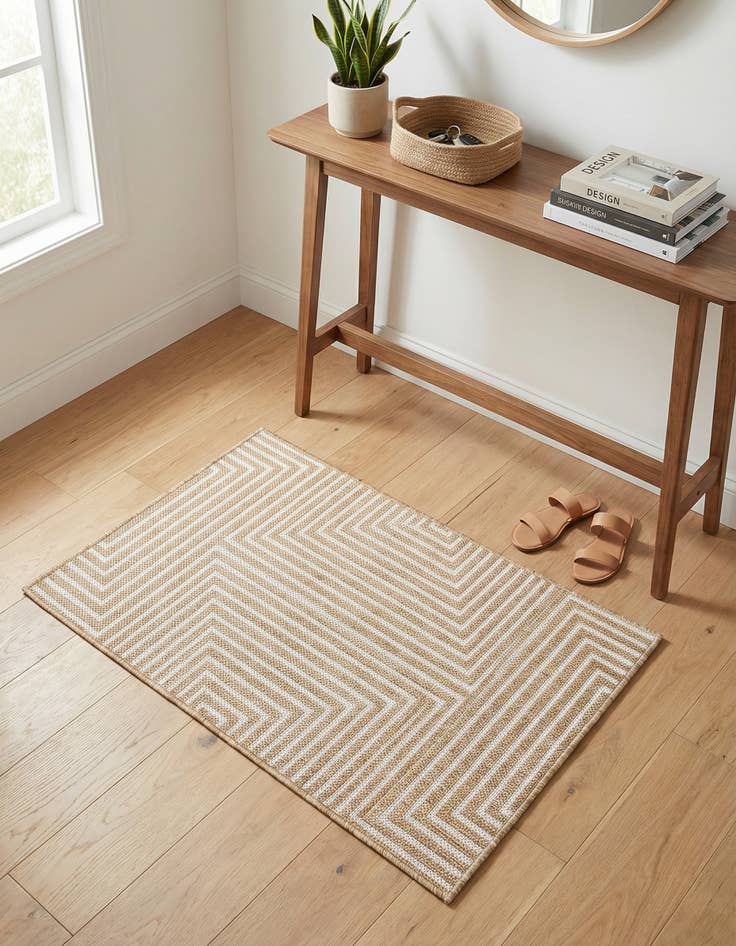 Detail image of 2' x 3'  Washable Modern Indoor / Outdoor Rug