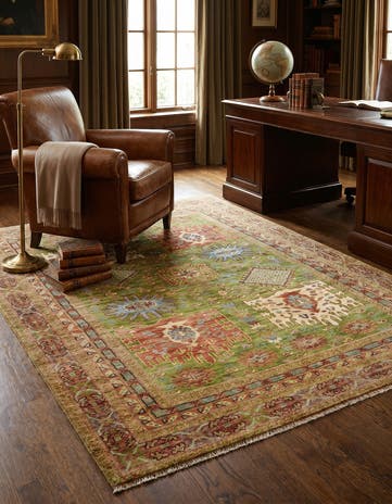 5' 1 x 6' 7 Hand Knotted Ariana Ziegler Rug