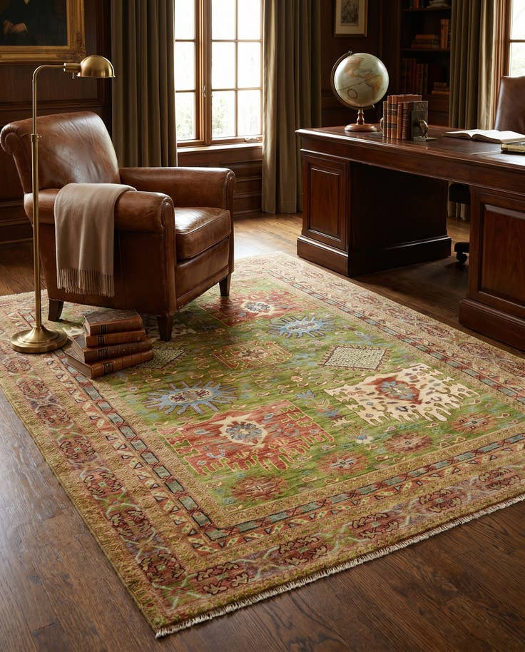 Detail image of 5' 1 x 6' 7 Hand Knotted Ariana Ziegler Rug