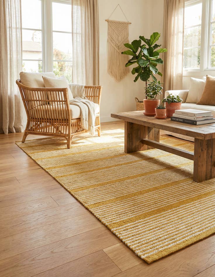 Detail image of 5' 1 x 8' Hand Woven Lariat Rug