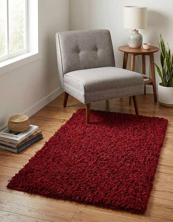 Detail image of 2' x 3' Solid Shag Rug