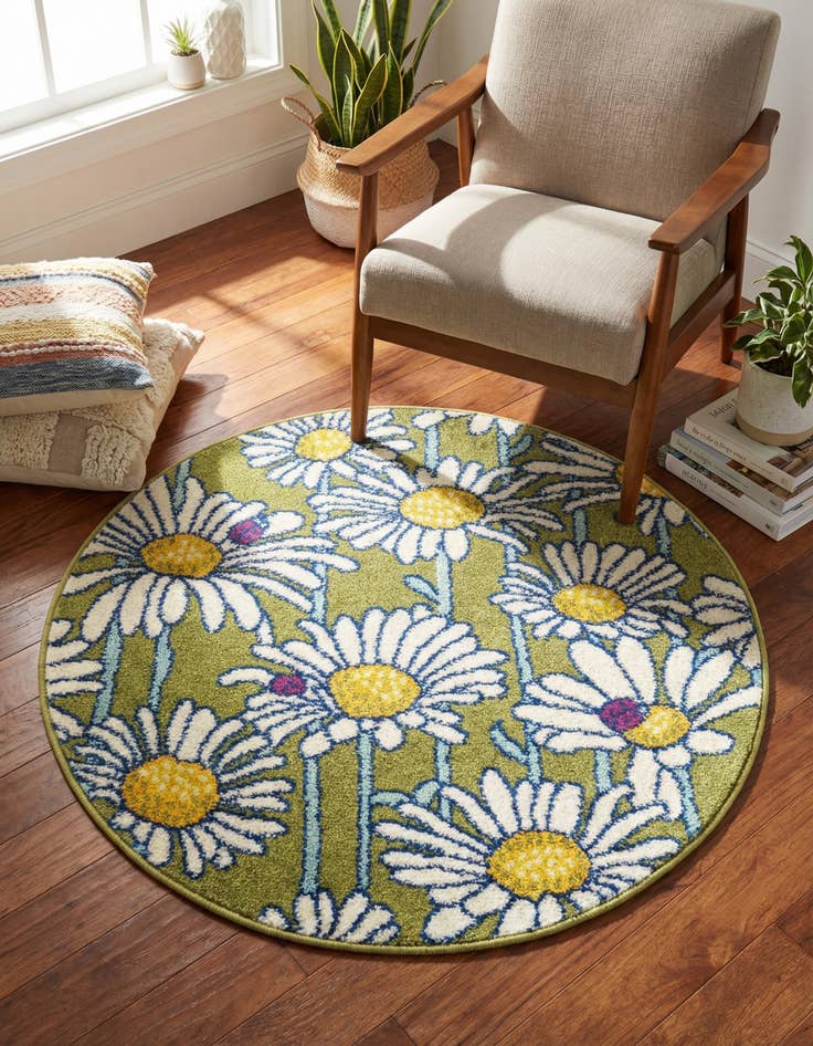 Detail image of  3' 3 x 3' 3 Bloom Round Rug